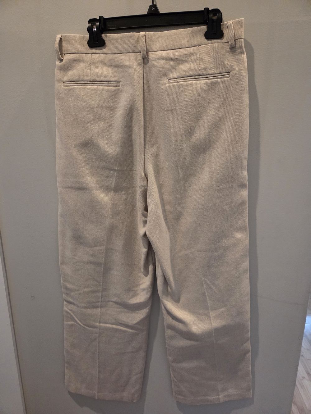 ASOS Men's Wide Leg Pleated Dress Pants in Beige - Picture 2 of 3